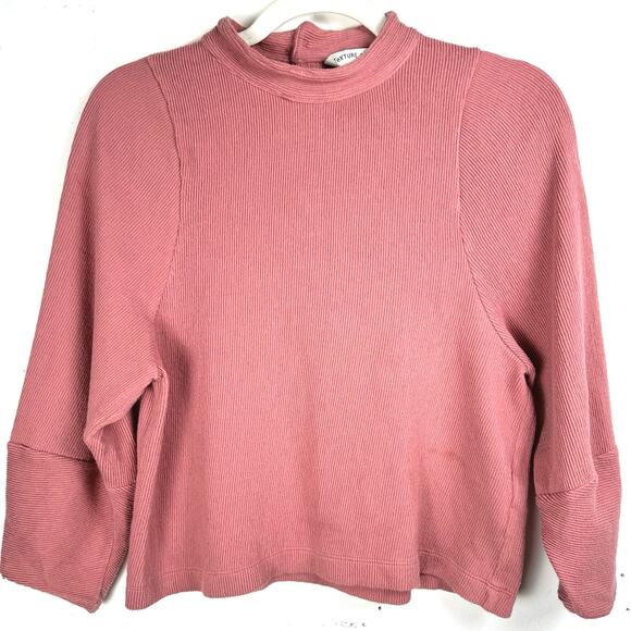 Madewell Texture & Thread Mauve Corduroy Sweater Top XS Preppy Hipster Retro - Picture 1 of 8